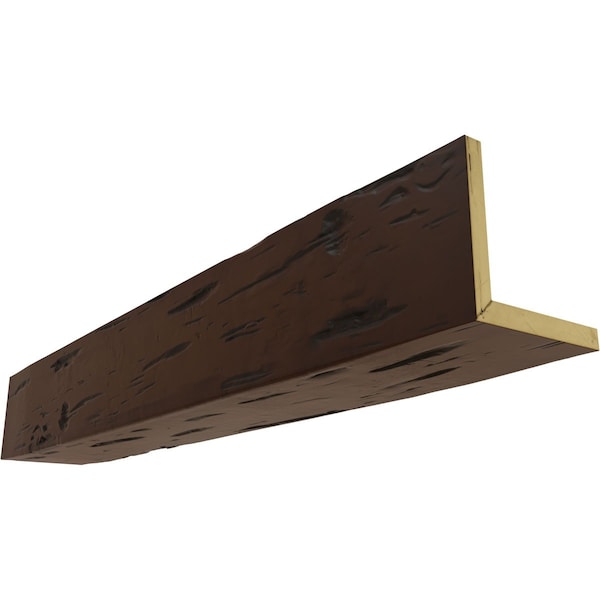 Ekena Millwork 2-Sided (L-beam) Pecky Cypress Endurathane Faux Wood Ceiling Beam, Premium Hickory, 12"Wx8"H x8'L BMPC2C0120X080X096ZH - main